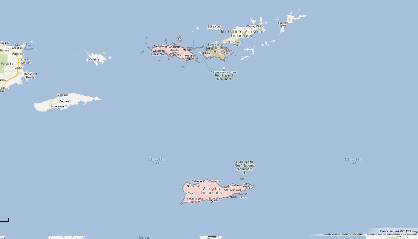 map of US Virgin Islands
